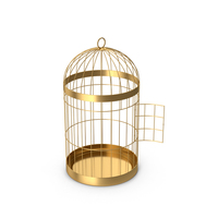Gold Bird Cage PNG & PSD Images