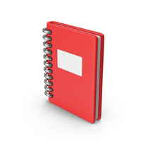 Red Cartoony Notebook PNG & PSD Images
