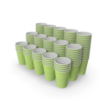 Paper Cups Green PNG & PSD Images