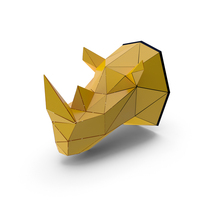 Rhino Head Decor Ornament Craft Orange PNG & PSD Images