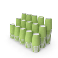 Paper Cups Green PNG & PSD Images