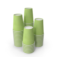 Paper Cups Green PNG & PSD Images