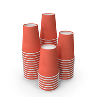 Paper Cups Red PNG & PSD Images