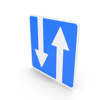 Lithuanian Sign Two Way Lanes PNG & PSD Images