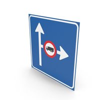 Dutch Sign Warning of Traffic for the Direction Shown PNG & PSD Images