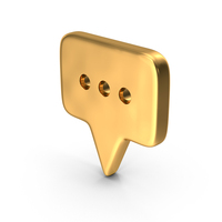 Bubble Icon Gold PNG & PSD Images