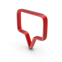 Glass Speech Bubble Outline Icon PNG & PSD Images