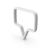 Monochrome Speech Bubble Outline Icon PNG & PSD Images