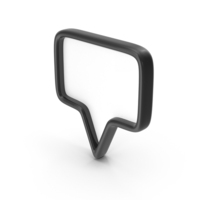 Black & White Speech Bubble Icon PNG & PSD Images