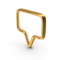 Bubble Icon Gold PNG & PSD Images