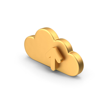Cloud Upload Gold PNG & PSD Images