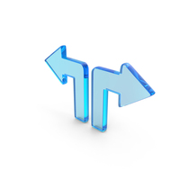 Opposite Two Arrows Directional Change PNG & PSD Images