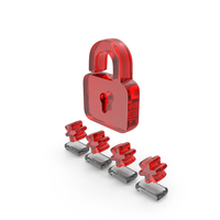 Unlock Secure 4 Pin Password Symbol PNG & PSD Images