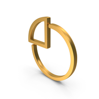 Out Line Pie Chart Icon Gold PNG & PSD Images