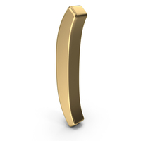 Gold Left Bracket Symbol PNG & PSD Images