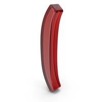 Red Glass Left Bracket Symbol PNG & PSD Images