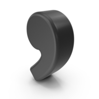 Black Comma Symbol PNG & PSD Images