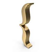 Curly Bracket Left Gold PNG & PSD Images