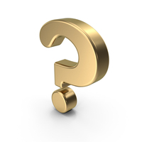 Gold Question Mark Symbol PNG & PSD Images