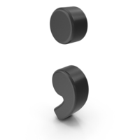 Black Semicolon Symbol PNG & PSD Images