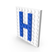 Building Toy Brick Letter H PNG & PSD Images