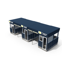 Airport Border Control Counter Blue PNG & PSD Images
