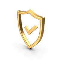 Shield Line Gold PNG & PSD Images