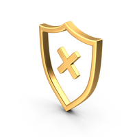 Shield Line Gold PNG & PSD Images