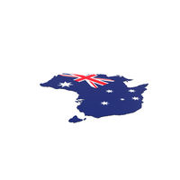 Australia Flag On Map PNG & PSD Images