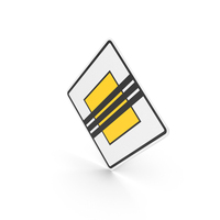 German Sign End of Priority Road PNG & PSD Images