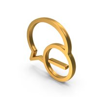 Chat Delete Message Bubble Icon Gold PNG & PSD Images