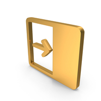 Close Panel Filled Icon Gold PNG & PSD Images