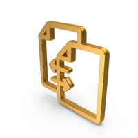Document Sharing Icon Gold PNG & PSD Images