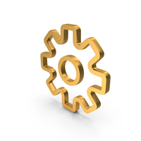 Outline Setting Icon Gold PNG & PSD Images