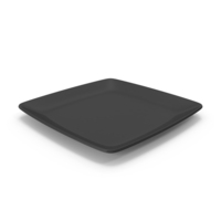Black Square Flat Plate PNG & PSD Images