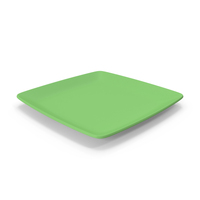 Green Square Flat Plate PNG & PSD Images