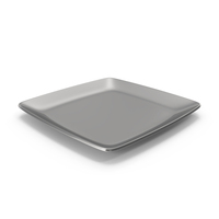 Silver Square Flat Plate PNG & PSD Images