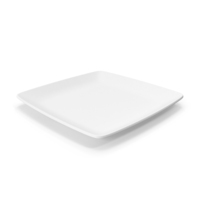 White Square Flat Plate PNG & PSD Images