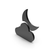 Moon With Clouds Symbol PNG & PSD Images