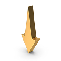 Arrow Set Gold Down PNG & PSD Images