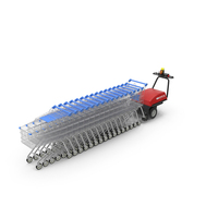 Electric Shopping Cart Retriever with Trolley PNG & PSD Images