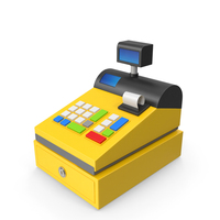 Cartoon Yellow Cash Register PNG & PSD Images
