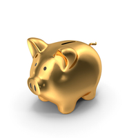 Piggy Bank Gold PNG & PSD Images