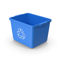 Blue Trash Can PNG & PSD Images