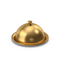 Gold Serving Tray Dome PNG & PSD Images