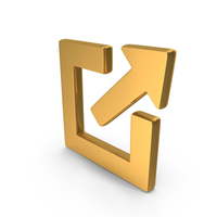 Link External Icon Gold PNG & PSD Images