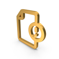 Gold Warning File Icon PNG & PSD Images