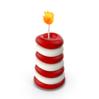 Cartoon Christmas Candle PNG & PSD Images