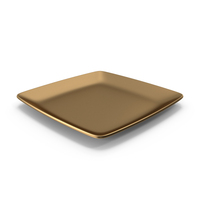 Bronze Square Flat Plate PNG & PSD Images