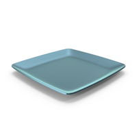 Blue Square Flat Plate PNG & PSD Images